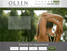 Tablet Screenshot of olsenorthopedics.com